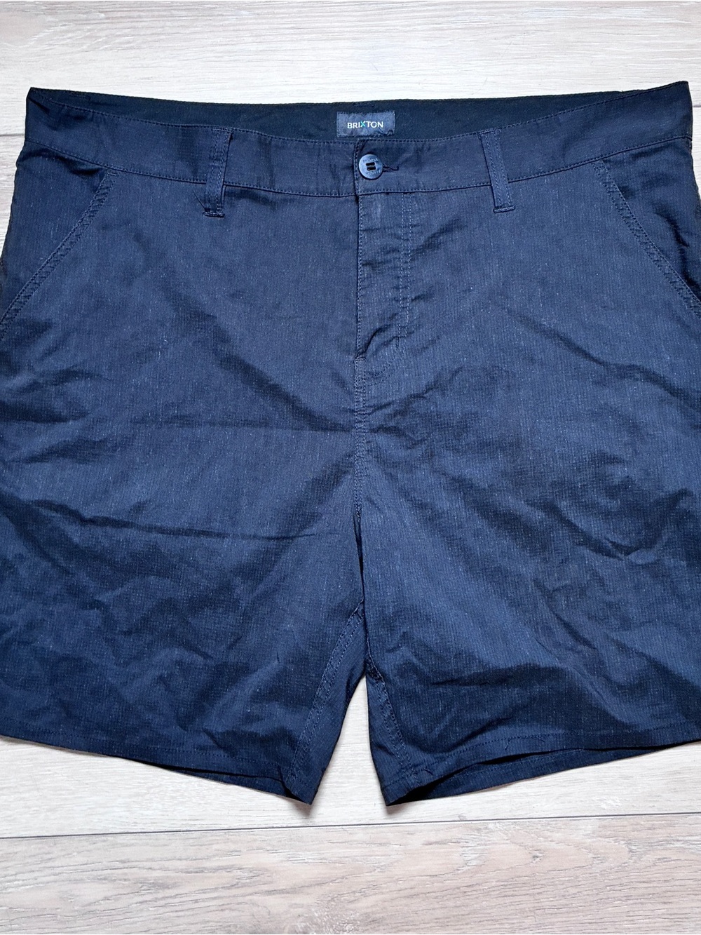 Brixton Men's black Cotton Blend Shorts